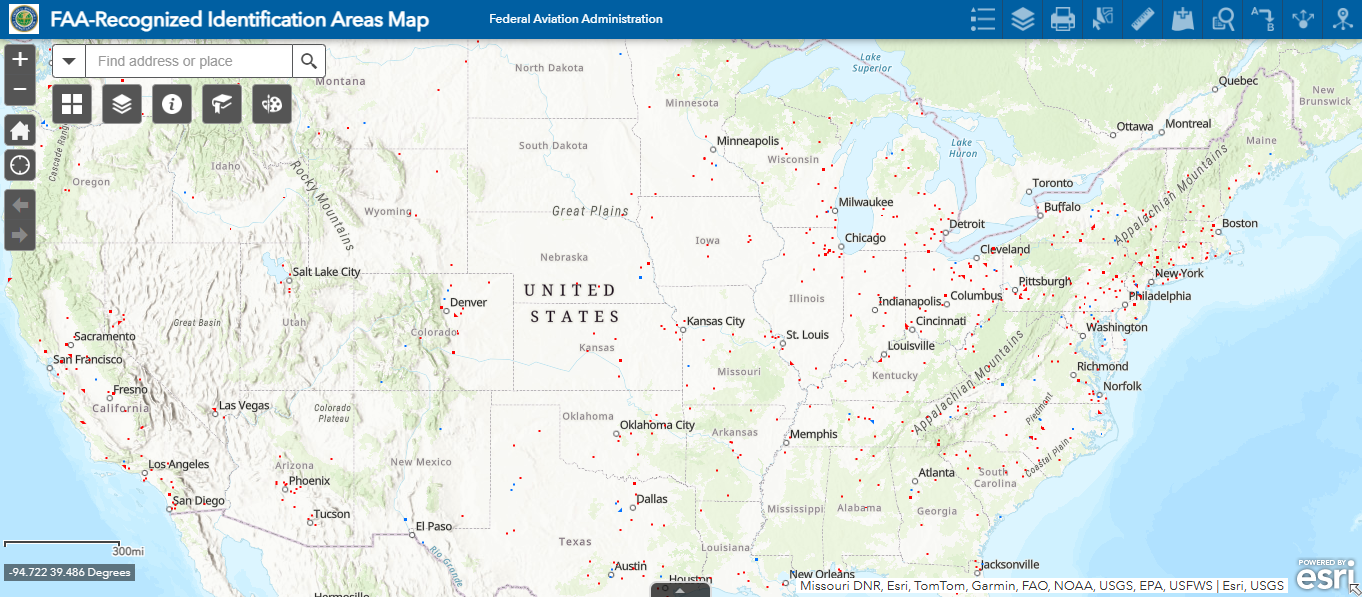 FRIA FAA Map Screenshot