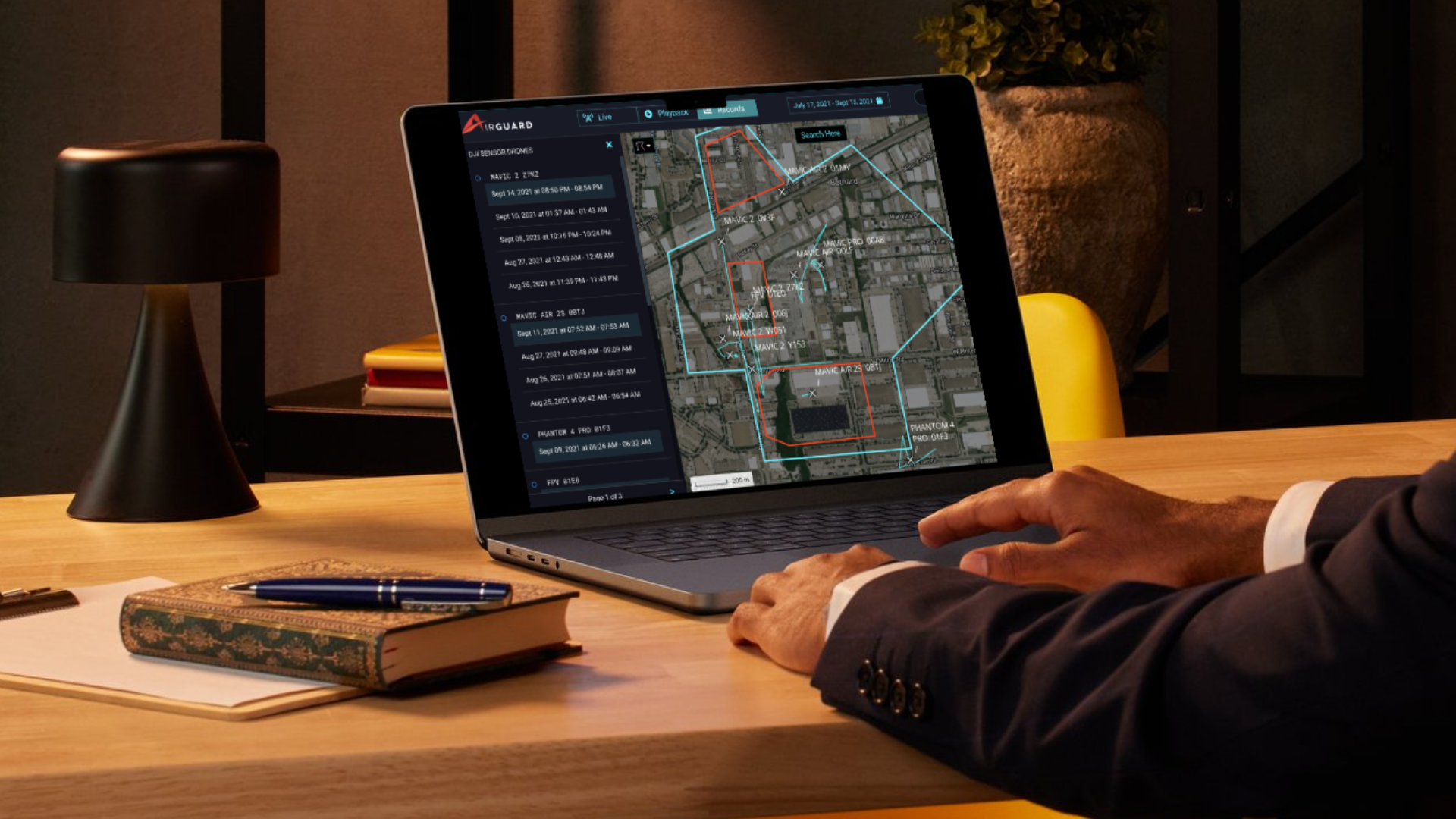 New Airguard Features picture with someone using the laptop 